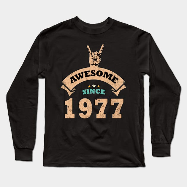 Awesome Since 1977 Long Sleeve T-Shirt by Rebrand